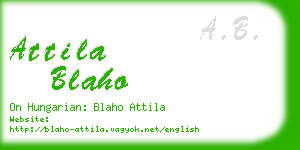 attila blaho business card
